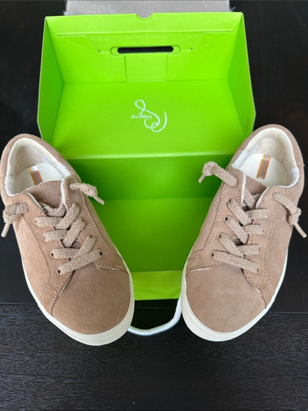 Sam Edelman ETHYL  SORP SUEDE Taupe Suede slip in Lace-Up Sneakerse